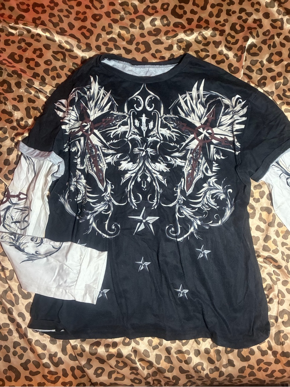 ⭒ men’s connected emo grunge long sleeve t shirt